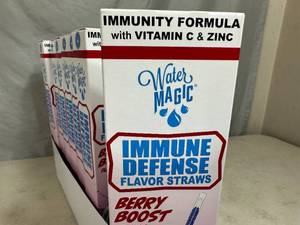8 Boxes of Water Magic Immune Defense Flavor Straws - Berry Boost Flavor