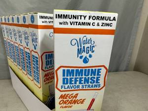 8 Boxes of Water Magic Immune Defense Flavor Straws - Mega Orange Flavor