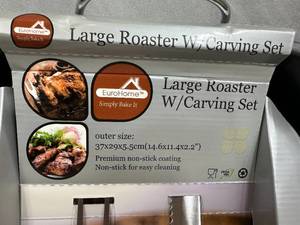 New Large Roaster Pan and Carving Set