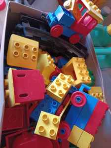 lot 62 image: LegoDuplo Blocks Toy Train Set in a Shoe Box