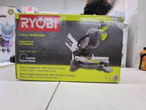 RYOBI 7-14 in. Miter Saw 9 AMP. Light Weight With Blade, Tested, Like NEW, WORKS