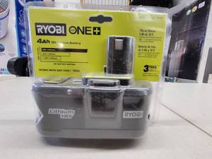 RYOBI 18-Volt ONE 4.0 Ah Lithium-Ion Battery, NEW