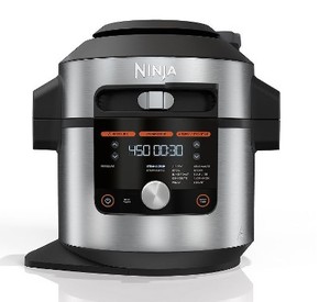 Ninja Foodi 8 Qt. XL 14-in-1 Stainless Steel Electric Pressure Cooker Steam Fryer with Smart Lid (OL601), Silver Stainless Steel, Tested Works, Does not look used.