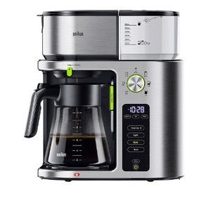 Braun KF9070SI MultiServe Machine 7 Programmable Brew Sizes  3 Strengths  Iced Coffee, Glass Carafe (10-Cup), Stainless steel silver, Electronics Tested, Works, Does not appear to have been Used.