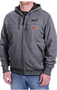Milwaukee Heated Hoodie KIT M12 12V Lithium-Ion, Large, Gray (Includes Battery and Charger - MISSING CHARGING USB CORD)
