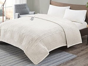 Degrees of Comfort Electric Blanket Twin XL, Heated Blanket for Bed,Single Control WAuto Shut Off, Machine Washable  Ivory, 64Wx86L, Tested, Works, NEW
