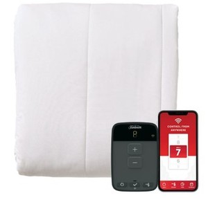 Sunbeam Polyester Wi-Fi Connected Mattress Pad, Electric Blanket, 10 Heat Settings, Full Size, Tested, NEW