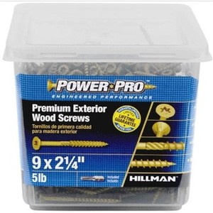 Hillman Power Pro No. 9 X 2-14 in. L Star Flat Head Deck Screws 5 Lb 565 Pk.
