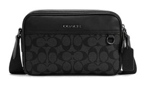 Coach (Authentic) Graham Crossbody in Signature Canvas, CharcoalBlack - NEW