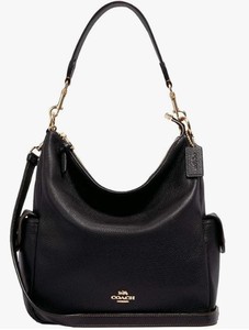 Coach (Authentic) Pennie Leather Shoulder Purse in Black - #6152, NEW