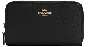 Coach (Authentic) Medium Id Zip Leather, Wallet (IMBlack), NEW