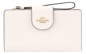 COACH (Authentic) Womens Tech Phone Wallet (Crossgrain Leather - Chalk) - NEW