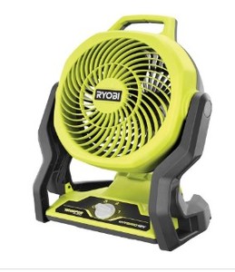 RYOBI ONE 18V Cordless or Corded Hybrid WHISPER SERIES 7-12 in. Fan (Tool Only) - NEW