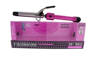 Hot Tools Pink Titanium 1 Inch Salon Curling Iron - NEW