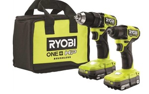 Ryobi ONE HP 18V Brushless Cordless Compact 12 in. Drill and Impact Driver Kit with (2) 1.5 Ah Batteries, Charger and Bag - Tested, Work, NEW