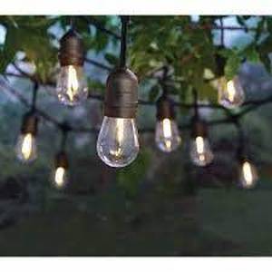 lot 7 image: Hampton Bay 12-Light 24 ft. IndoorOutdoor String Light with S14 Single Filament LED Bulbs