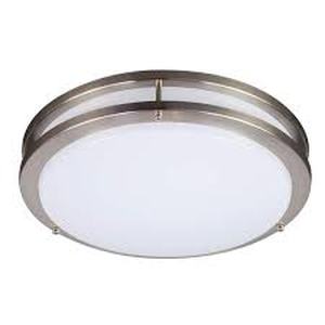 lot 43 image: Energetic Lighting 14 LED Flush Mount Light - Brushed Nickel
