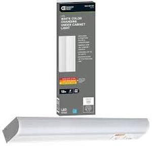 lot 65 image: Commercial Electric Plug-In 12 inch Linkable LED Undercabinet Light Task Under Counter Kitchen Lighting 3 Color Temperature Options