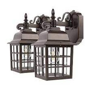 lot 26 image: Feit Electric 12 LED Coach Light Lantern, 2-pack