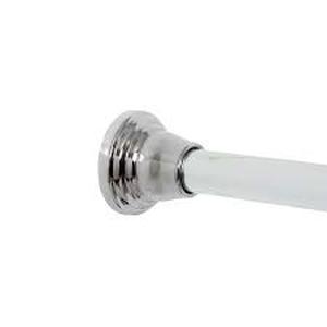 lot 145 image: Zenna Home NeverRust Decorative Finial 46 in. to 72 in. Aluminum Adjustable Tension No-Tools Shower Rod in Chrome