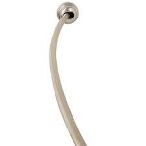 lot 149 image: Zenna Home NeverRust 50 in. to 72 in. Aluminum Dual Mount Curved Shower Curtain Rod in Brushed Nickel