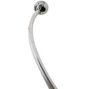 lot 152 image: Zenna Home NeverRust 50 in. to 72 in. Aluminum Dual Mount Curved Shower Curtain Rod in Chrome