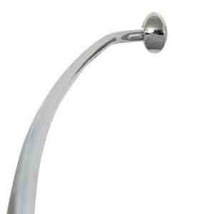 lot 154 image: Zenna Home NeverRust 44 in. to 72 in. Aluminum Adjustable Curved Shower Rod in Chrome