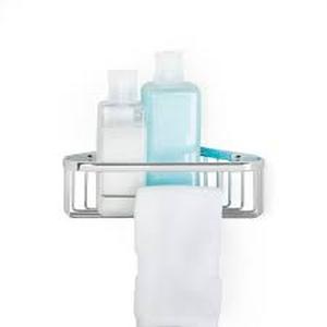 lot 158 image: 10 Bath Boutique Corner Basket Chrome - Better Living Products