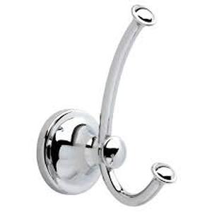 lot 163 image: Delta Silverton Double Towel Hook Bath Hardware Accessory in Polished Chrome