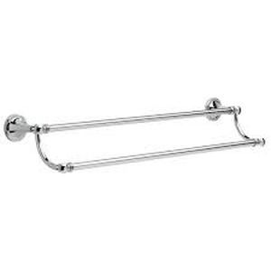 lot 166 image: Delta Silverton 24 in. Wall Mount Double Towel Bar Bath Hardware Accessory in Polished Chrome