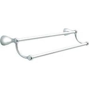 lot 174 image: Delta Foundations 24 in. Double Wall Mount Towel Bar Bath Hardware Accessory in Polished Chrome