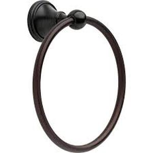 lot 186 image: Delta Crestfield Wall Mount Round Closed Towel Ring Bath Hardware Accessory in Venetian Bronze