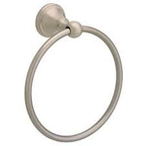 lot 191 image: Delta Crestfield Wall Mounted Towel Ring in Brushed Nickel