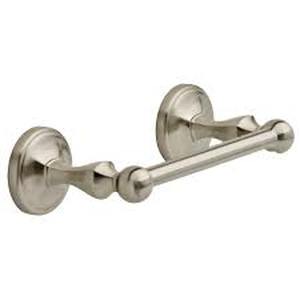 lot 196 image: Delta Portman Pivoting Wall Mounted Toilet Paper Holder in Brushed Nickel