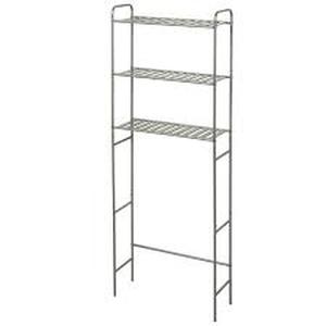 lot 200 image: Glacier Bay 22.8 in. W Over-the-Toilet Bathroom Space Saver in Satin Nickel with Slatted Shelves