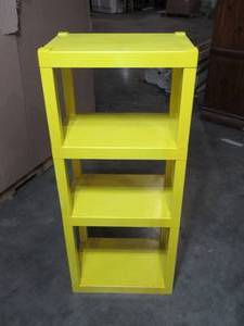 lot 136 image: Yellow StackableTiered Shelving