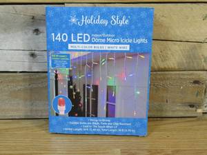 lot 132 image: Holiday Style 140 LED IndoorOutdoor Dome Micro Icicle Lights
