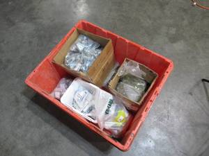 Storage Tote of Misc Hardware