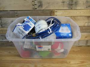 Bin of Misc Household Items