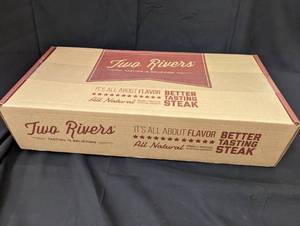 Two Rivers 11.8 lbs Beef Ribeye Lip On Steak Packed and Frozen 8242023