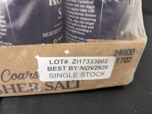 12 Bottled Morton Kosher Salt Best By 11292020