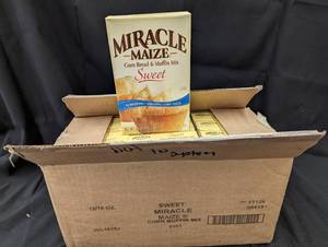 Case of 12 Boxes of Miracle Maize Corn Bread & Muffin Mix Sweet Best By 7162025