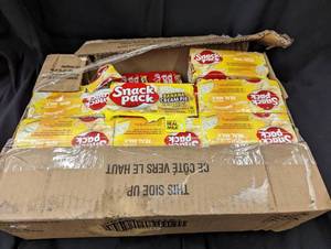 Case of Snack Pack Pudding Banana Cream Pie Best By 8152024 Several Packs Damaged See Pictures