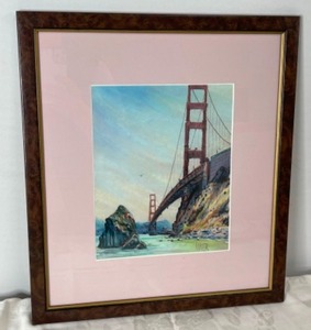 lot 52 image: Artist Maier Golden Gate Pastel