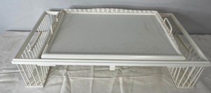 lot 54 image: Wood and Wicker Trim Bed Tray