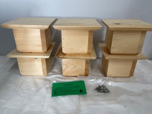 lot 13 image: Six Unused Unfinished Post Covers with Hardware