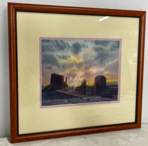 lot 24 image: Signed Watercolor by Artist Maier