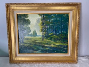 lot 28 image: Phil Kooser Morning in Yosemite Oil on Canvas