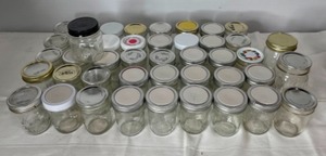 lot 38 image: Lot of Canning Jars 44 jars