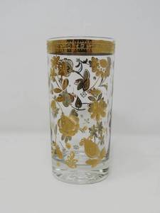 lot 32 image: Set of 7 Culver floral (in gold) highballs